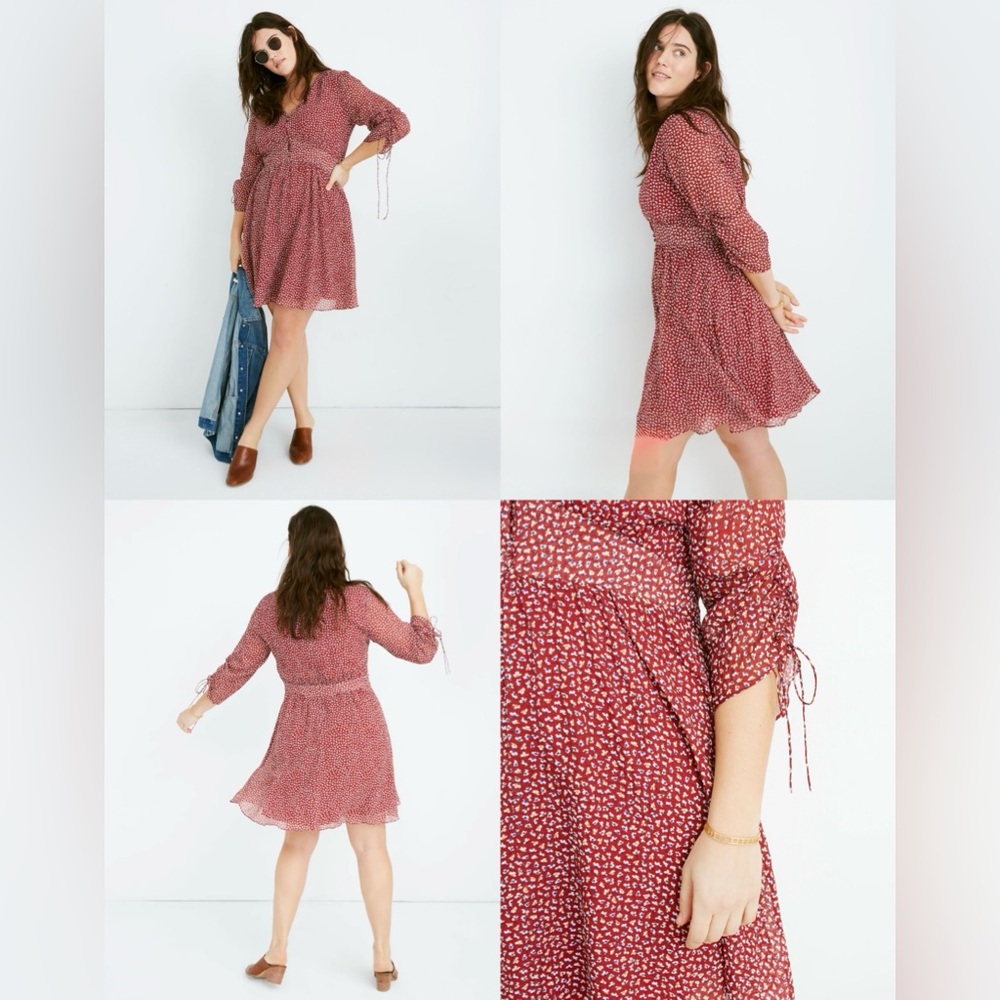 Madewell Starviolet Mini Dress in Ditsy Flowers